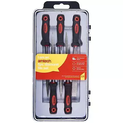 £9.17 • Buy 5 Pc Diamond Needle File Set Flat Taper Half Round Square Rat Tail Small File