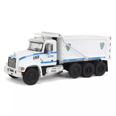 1/64 Mack Granite Dump Truck NYPD Greenlight Collectibles SD Series 16 45160-B • $21.79