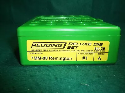 REDDING 7MM-08 Remington Deluxe 3 Die Set • $13.50