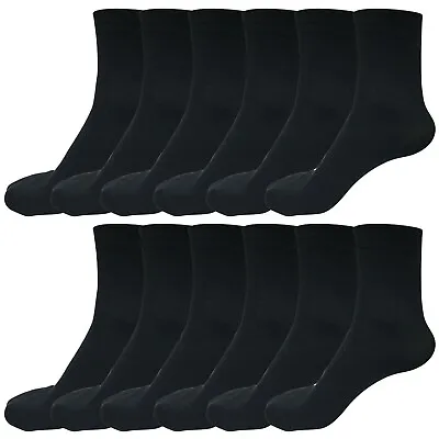 Lot 1-12 Mens Teens Casual Cotton Ankle Quarter Mid Crew Thin Socks Size 4-8.5 • $14.99