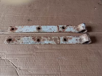 Antique Vintage Barn Door Hinges Straps Old Rustic 12 1/4  Pair FREE SHIPPING • $25