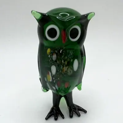 New Collection!! Murano Glass Handcrafted Unique Size 2 Owl Figurine Glass Art • $29.90