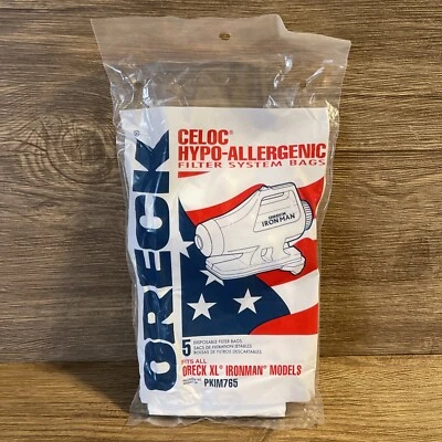 $7.50 • Buy Genuine Oreck XL Ironman Vacuum Bags No. PKIM765 Package Of 5