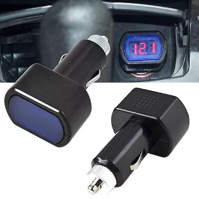 LED Car Van 12V 24V Battery Volt Voltage Meter Monitor Gauge Cigar Lighter Plug • £4.27