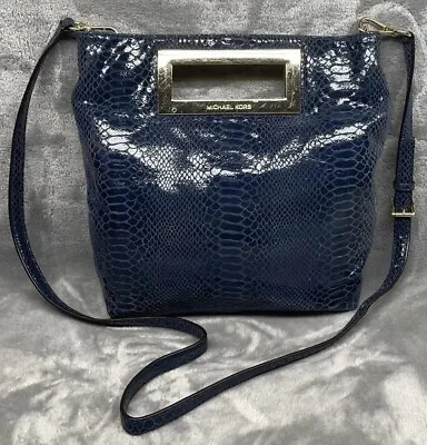 Michael Kors Berkley Python Embossed Leather Satchel Handbag Crossbody • $45