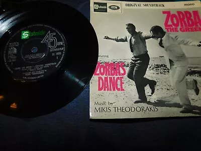 Vinyl Single Record Picture Sleeve Zorba The Greek Dance Stateside 1965 Ep • £5