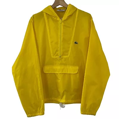 Vintage Yellow Lacoste Izod Half Zip Pullover Cagoule Windbreaker Jacket Small S • £75