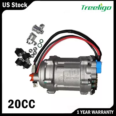 20CC 12V Universal Electric AC Compressor For Air Conditioning Car Truck Boat • $359.99