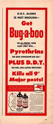 Print Ad Bug-A-Boo DDT 1947 Pesticide Half-Page Magazine 5 X12  • $8