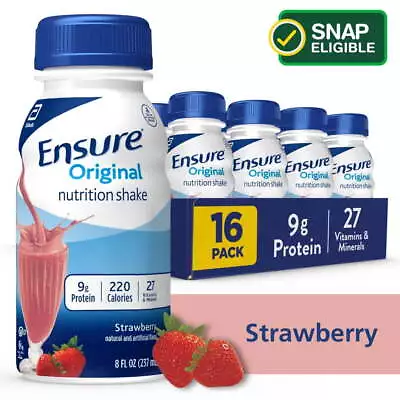 Original Meal Replacement Nutrition Shake Strawberry 8 Fl Oz 16 Count Strawberry • $25.73