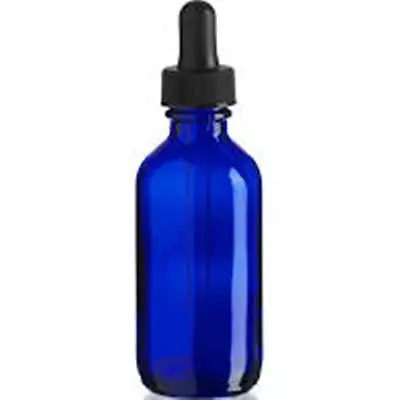 40 Pcs 2 Oz [60ml] COBALT BLUE Boston Round Bottle With Child-Resistant Dropper • $44.99