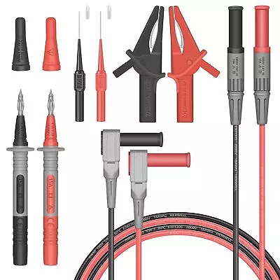 Multimeter Test Leads - 4in1 Kit Alligator Clips Test Probes • £24.95