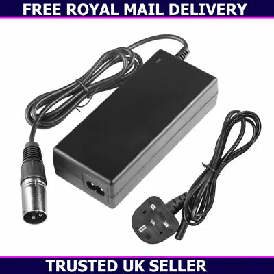 Electric E Scooter Battery Charger Lead Acid 36 Volt 44v 1.5 Amp Male UK Plug • £12.99