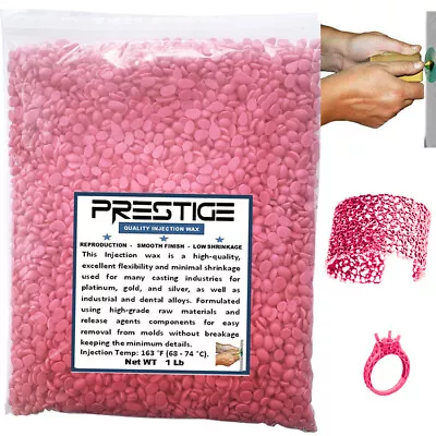 Prestige Injection Wax Flexible Pink NY Wax Jewelry Lost Wax Casting 1 Pound • $12.78