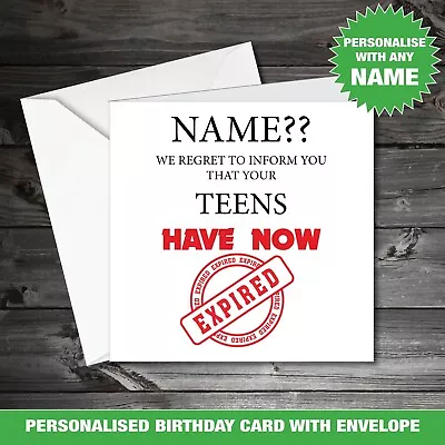 Personalised 20th Birthday Card Teen Expired Daughter Son Sister Friend Fun 200 • £3.18