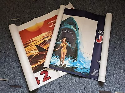 JAWS 2 DOUBLE BILL.2 Different Original UK Quad Posters. • £500