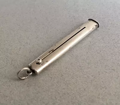 ANTIQUE STERLING SILVER CARPENTERS PENCIL HOLDER SAMPSON MORDAN & Co Watch Fob • £69.99