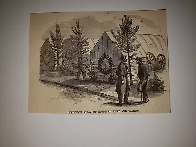 Battle Of Petersburg Hospital Tent & Wagon Civil War 1865 HW Sketch RARE • $29.99