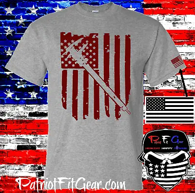 T-shirtMachinistMillwrightMillingCalipersAmerican FlagCADCAMCNCLathe • $18.95