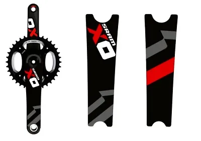 Crank Set Stickers Decals MTB SRAM X0 Mountain Bike Bicycle Adhesive 2 Pcs Red • $20.99