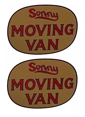 Water Slide Decal Set For Sonny Moving Van 6.819  By 4.861  SHIPPING W/TRACKING • $10.95