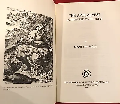 Vintage 1981 1st Ed THE APOCALYPSE ATTRIBUTED TO ST. JOHN Manly P. Hall OCCULT • $55