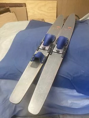 Vintage 64” Lake Region Den-M Jeans WATER SKI Set Combo W/ Adjustable Bindings • $75