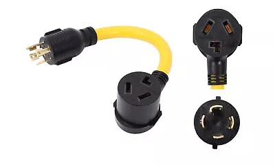 NEMA L14-30P To 10-30R 240V 30 Amp 4 Prong Twist Lock Male Plug To 3 Prong Fe • $38.27