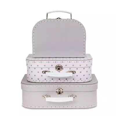 Jewelkeeper Paperboard Suitcase Set Of 3 Nesting Storage Gift Box Birthday Weddi • $399.69