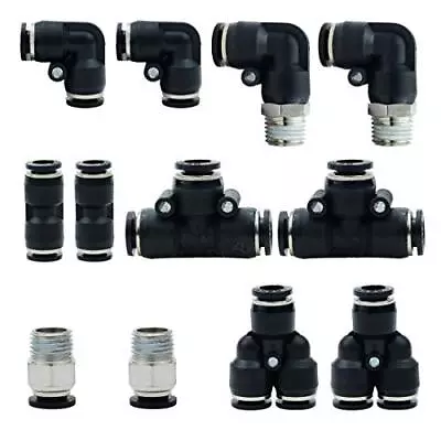 Pneumatic 5/16 OD Push To Connect Fittings Kit Air Line Quick Fittings... • $25.49