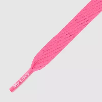 Mr Lacy Flatties 130cm Shoe Laces In Neon Pink • £3.99