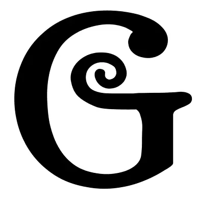 Curl Monogram Letter G Vinyl Decal Sticker For Home Cup Car Wall A1144 • $1.99