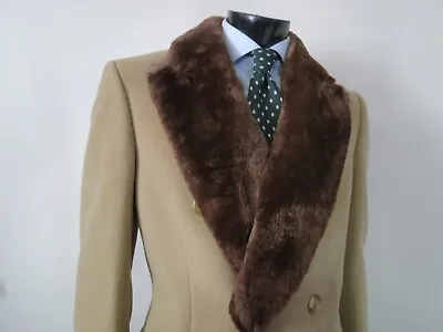 Pristine Aquascutum Of London Vicuna Brown Cashmere Beaver Fur Overcoat 38 R • $1269