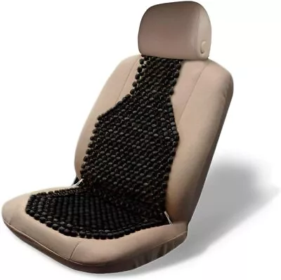 Zone Tech Black Wooden Beaded Massage Therapy Back Thigh Car Seat Chair Cushion • $21.99