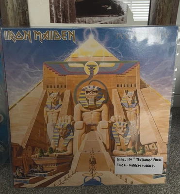£40 • Buy IRON MAIDEN - Powerslave Rare UK FIRST PRESS W/ Merch Insert!