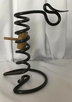 Candle Holder Vintage Wrought Iron Adjustable Spiral Courting • $15.97