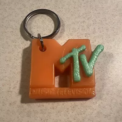 MTV MUSIC VIDEO TELEVISION Cable Channel Vintage 80s KEYCHAIN Logo Advertising • $18.95