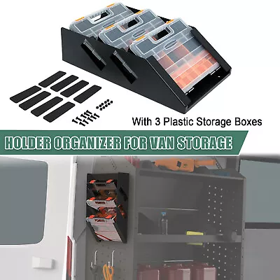 Van Shelving Storage Tool Box W/3 Plastic Storage Box+1 Hanging Organizer Holder • $74.50