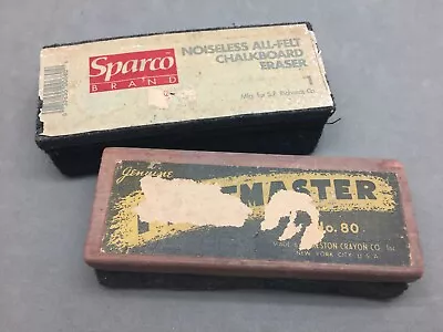 Lot 2 Chalkboard Felt Eraser 5 X2 X 1  Vintage School Room Sparco & Other • $12.79