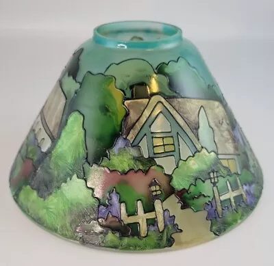 Vtg Joan Baker Designs Hand Painted Lamp Shade Tiffany Style Cottage Country • $22.22