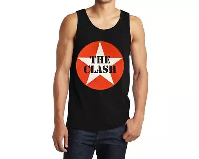 THE CLASH PUNK Rock Band Black Tank Top Men's Sizes • $12.99