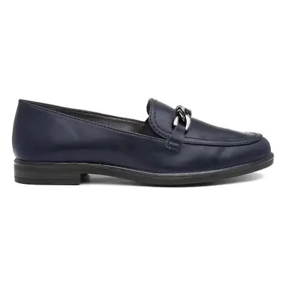 £24.99 • Buy Jana Softline Womens Shoe Blue Slip On Navy Chain Loafer Shoezone SIZE