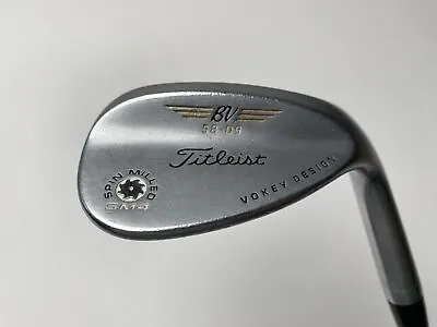 Titleist Vokey Spin Milled SM4 Chrome Lob Wedge LW 58* 9 Bounce Wedge Steel RH • $21.75