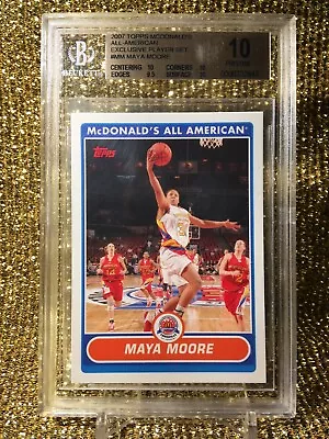 Maya Moore WNBA 2007 Topps McDonalds Minnesota Lynx Uconn RC Pristine BGS 10 • $999.99