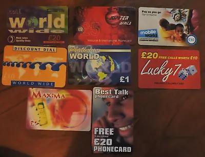 Lot Of  8 Assorted Uk Phonecards  (remote) No Value Collectors Item • £2.99