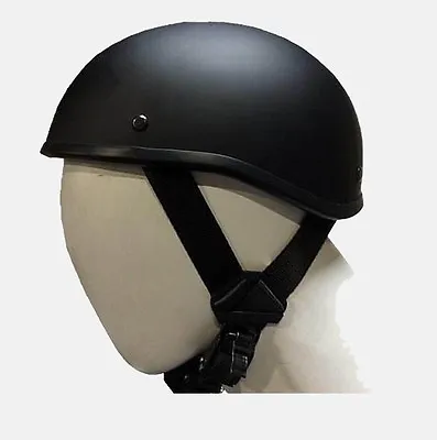 Beanie Novelty Flat Black Motorcycle Half Helmet Cruisers Biker SMLXLXXL • $36.95