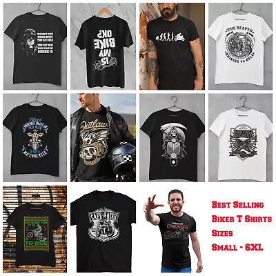 Motorcycle Themed Biker T Shirts Best Selling Designs Motorbike Gift Ideas UK • $20.15