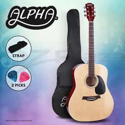 $94.95 • Buy Alpha 41” Inch Acoustic Guitar Classical Wooden Folk Full-Size Steel String