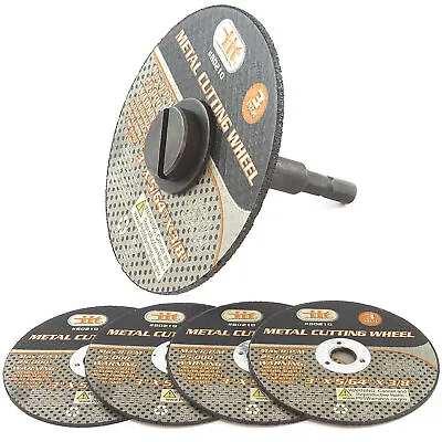 5 Piece 3  Metal Cutting Wheels With 1/4  Mandrel Cut Off Disc Rotary Tool • $12.90