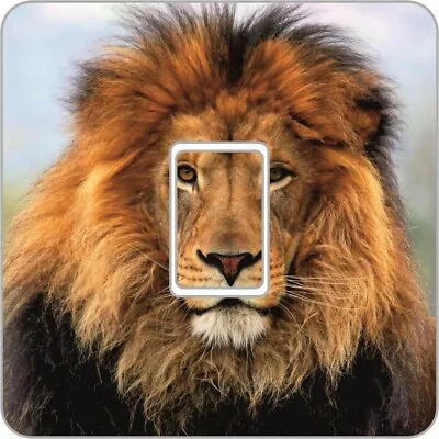 Lion UK Light Switch Vinyl Sticker Decal For Kids Bedroom LI60 • £1.99